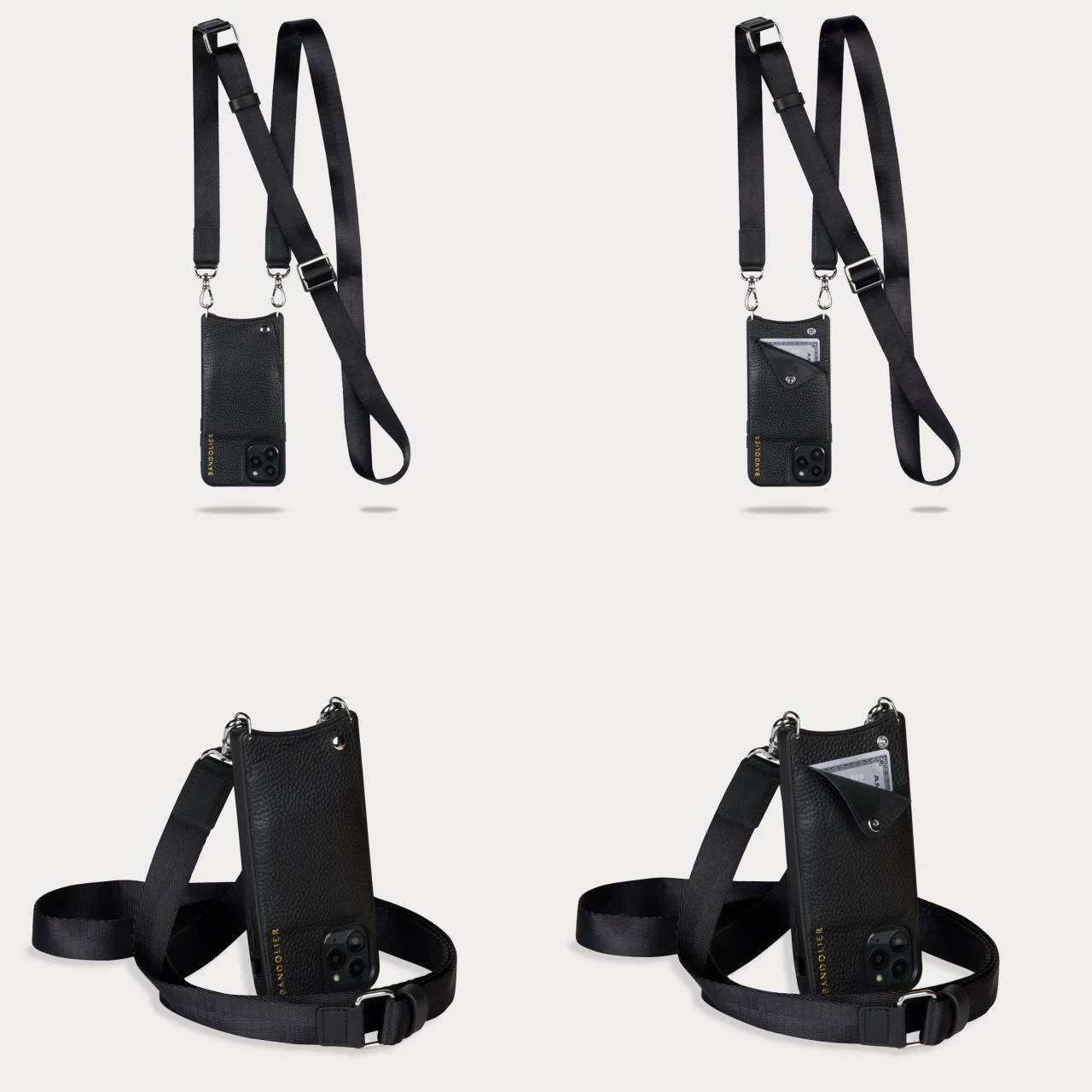 Bandolier Unisex Street Style Plain Leather IPhone 13 IPhone 13 Pro For Women Yellow/silver X Iphone 12 Pro Max 4 Bandolier Unisex Street Style Plain Leather IPhone 13 IPhone 13 Pro For Women Yellow/silver X Iphone 12 Pro Max - Image 4