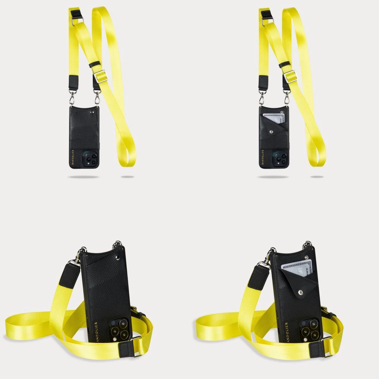 Bandolier Unisex Street Style Plain Leather IPhone 13 IPhone 13 Pro For Women Yellow/silver X Iphone 12 Pro Max 16 Bandolier Unisex Street Style Plain Leather IPhone 13 IPhone 13 Pro For Women Yellow/silver X Iphone 12 Pro Max - Image 16