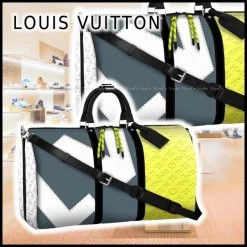 Louis Vuitton MONOGRAM 2022-23FW Monogram 2WAY Logo Boston Bags For Men Gray/yellow (please Check) X One Size
