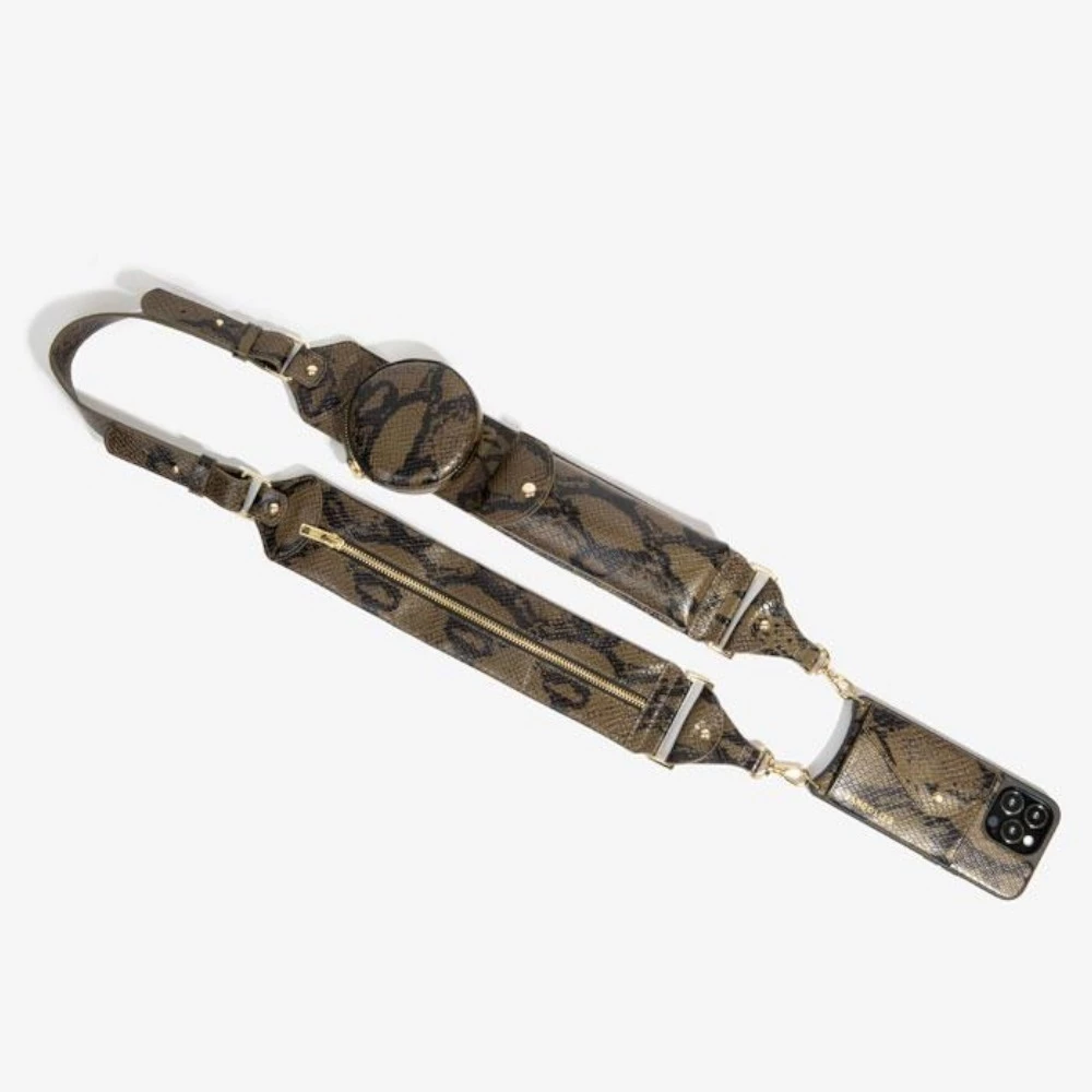 Bandolier Plain Leather Python IPhone 13 IPhone 13 Mini IPhone 13 Pro For Women Brown Snake/gold X Iphone 13 Pro Max 8 Bandolier Plain Leather Python IPhone 13 IPhone 13 Mini IPhone 13 Pro For Women Brown Snake/gold X Iphone 13 Pro Max - Image 8
