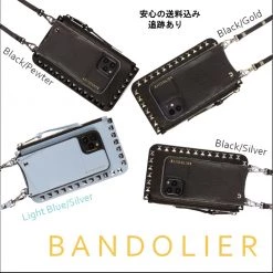 Bandolier SARAH 2020-21FW Plain Leather IPhone 8 IPhone 8 Plus IPhone X IPhone XS For Women Black/pewter X Iphone 13 Pro Max