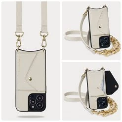 Bandolier Plain Leather IPhone 13 IPhone 13 Mini IPhone 13 Pro For Women Stone/gold X Iphone 13 -Bandolier Online Shop org 8162