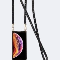 Bandolier Plain Leather Logo Smart Phone Cases For Women Black/gold X One Size -Bandolier Online Shop org 8177