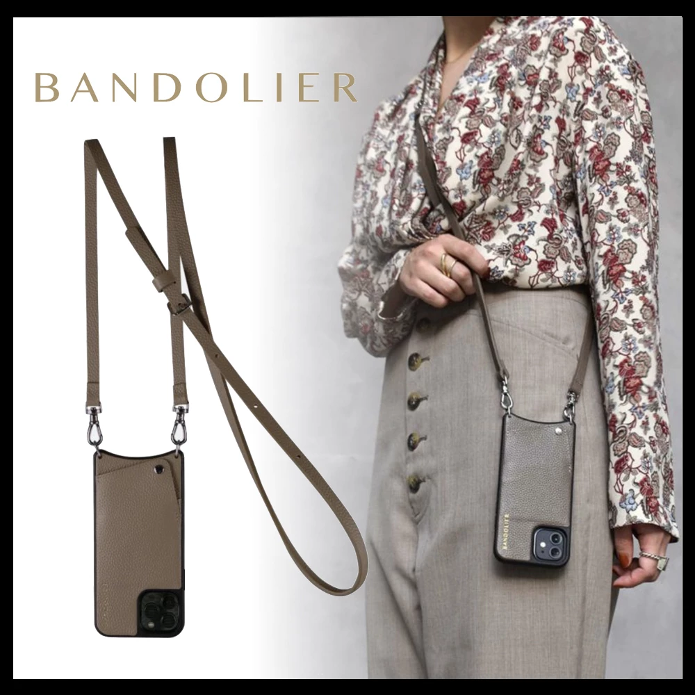 Bandolier Unisex Street Style Plain Logo IPhone 13 Pro For Women Brown X One Size 1 Bandolier Unisex Street Style Plain Logo IPhone 13 Pro For Women Brown X One Size