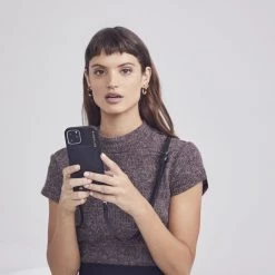 Bandolier 2020 Cruise Unisex Street Style Plain Leather IPhone 8 IPhone 8 Plus For Women Black/silver X Iphone12promax -Bandolier Online Shop org 8230