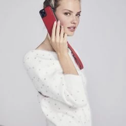 Bandolier 2020 Cruise Unisex Street Style Plain Leather IPhone 8 IPhone 8 Plus For Women Red/silver X Iphonexs/x -Bandolier Online Shop org 8272