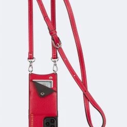 Bandolier 2020 Cruise Unisex Street Style Plain Leather IPhone 8 IPhone 8 Plus For Women Red/silver X Iphonexs/x -Bandolier Online Shop org 8274