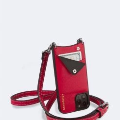 Bandolier 2020 Cruise Unisex Street Style Plain Leather IPhone 8 IPhone 8 Plus For Women Red/silver X Iphonexs/x -Bandolier Online Shop org 8278