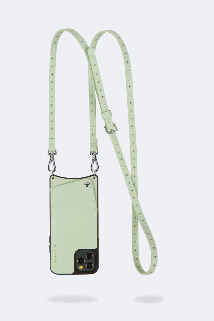 Bandolier 2020 Cruise Unisex Street Style Plain Leather IPhone 8 IPhone 8 Plus For Women Mist Green/ Silver X Iphonexsmax 4 Bandolier 2020 Cruise Unisex Street Style Plain Leather IPhone 8 IPhone 8 Plus For Women Mist Green/ Silver X Iphonexsmax - Image 4