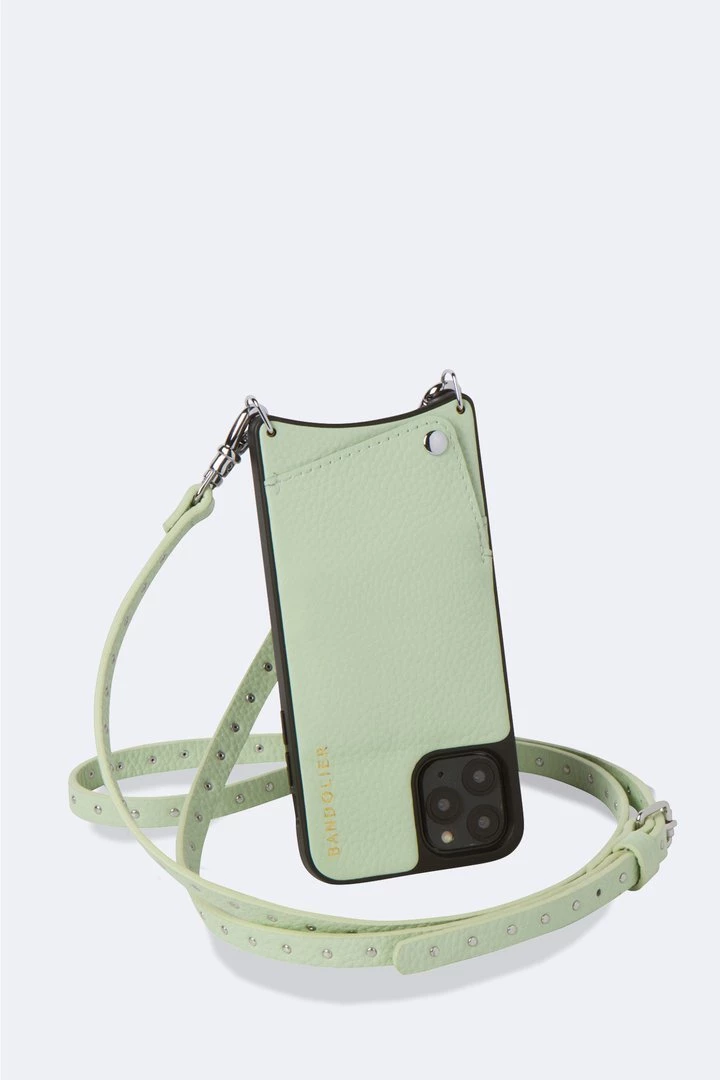 Bandolier 2020 Cruise Unisex Street Style Plain Leather IPhone 8 IPhone 8 Plus For Women Mist Green/ Silver X Iphonexsmax 5 Bandolier 2020 Cruise Unisex Street Style Plain Leather IPhone 8 IPhone 8 Plus For Women Mist Green/ Silver X Iphonexsmax - Image 5