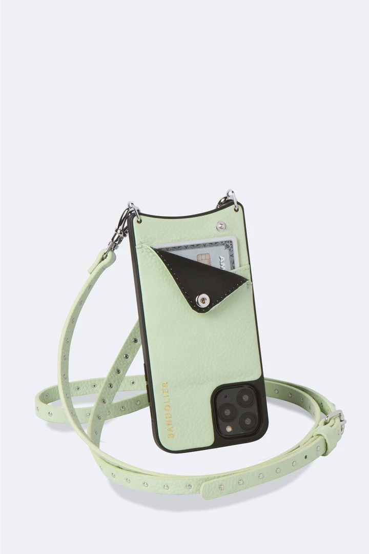 Bandolier 2020 Cruise Unisex Street Style Plain Leather IPhone 8 IPhone 8 Plus For Women Mist Green/ Silver X Iphonexsmax 6 Bandolier 2020 Cruise Unisex Street Style Plain Leather IPhone 8 IPhone 8 Plus For Women Mist Green/ Silver X Iphonexsmax - Image 6