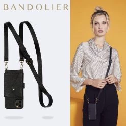 Bandolier 2020 Cruise Unisex Street Style Plain Leather IPhone 8 IPhone 8 Plus For Women Black/gold X Iphone11promax