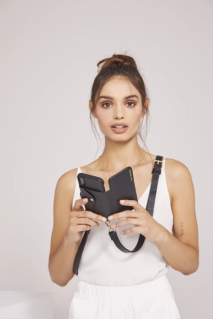 Bandolier 2020 Cruise Unisex Street Style Plain Leather IPhone 8 IPhone 8 Plus For Women Black/gold X Iphone11promax 13 Bandolier 2020 Cruise Unisex Street Style Plain Leather IPhone 8 IPhone 8 Plus For Women Black/gold X Iphone11promax - Image 13