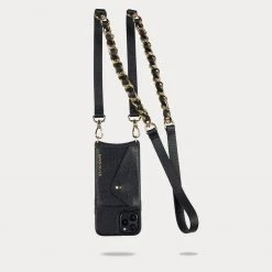 Bandolier 2022 SS Chain Leather Smart Phone Cases For Women Black/silver X One Size -Bandolier Online Shop org 8312