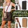Bandolier Unisex Plain Leather Co-ord IPhone 8 IPhone 8 Plus IPhone X For Women Tan/gold X Iphone 12/12 Pro