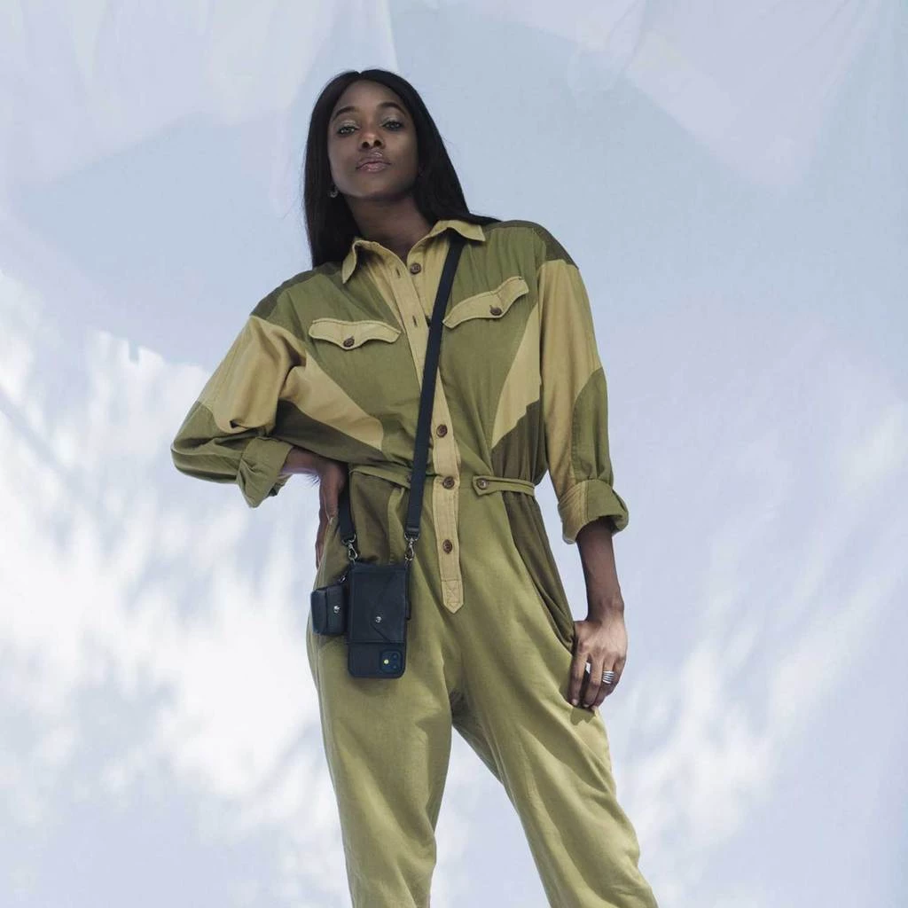 Bandolier Unisex Plain Leather Bridal Metallic Tech Accessories For Women Black/silver X Airpod Regular 10 Bandolier Unisex Plain Leather Bridal Metallic Tech Accessories For Women Black/silver X Airpod Regular - Image 10