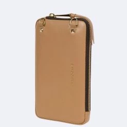 Bandolier Unisex Plain Leather Co-ord IPhone 8 IPhone 8 Plus IPhone X For Women Tan/gold X Iphone 12/12 Pro -Bandolier Online Shop org 836