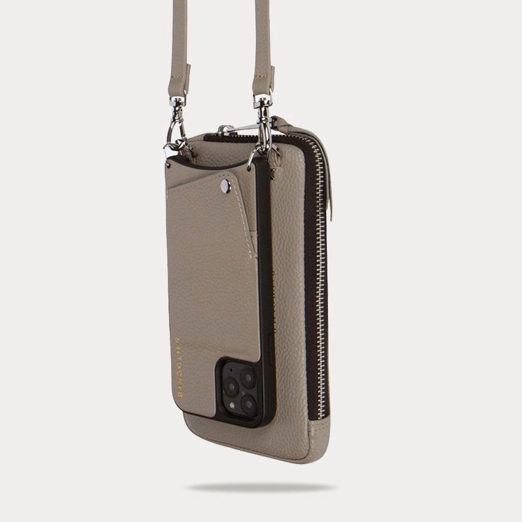 Bandolier Unisex Plain Leather Bridal Logo Tech Accessories For Women Greige/silver X One Size 10 Bandolier Unisex Plain Leather Bridal Logo Tech Accessories For Women Greige/silver X One Size - Image 10