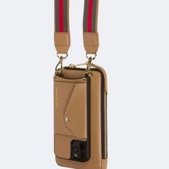 Bandolier Unisex Plain Leather Co-ord IPhone 8 IPhone 8 Plus IPhone X For Women Tan/gold X Iphone 12/12 Pro -Bandolier Online Shop org 837