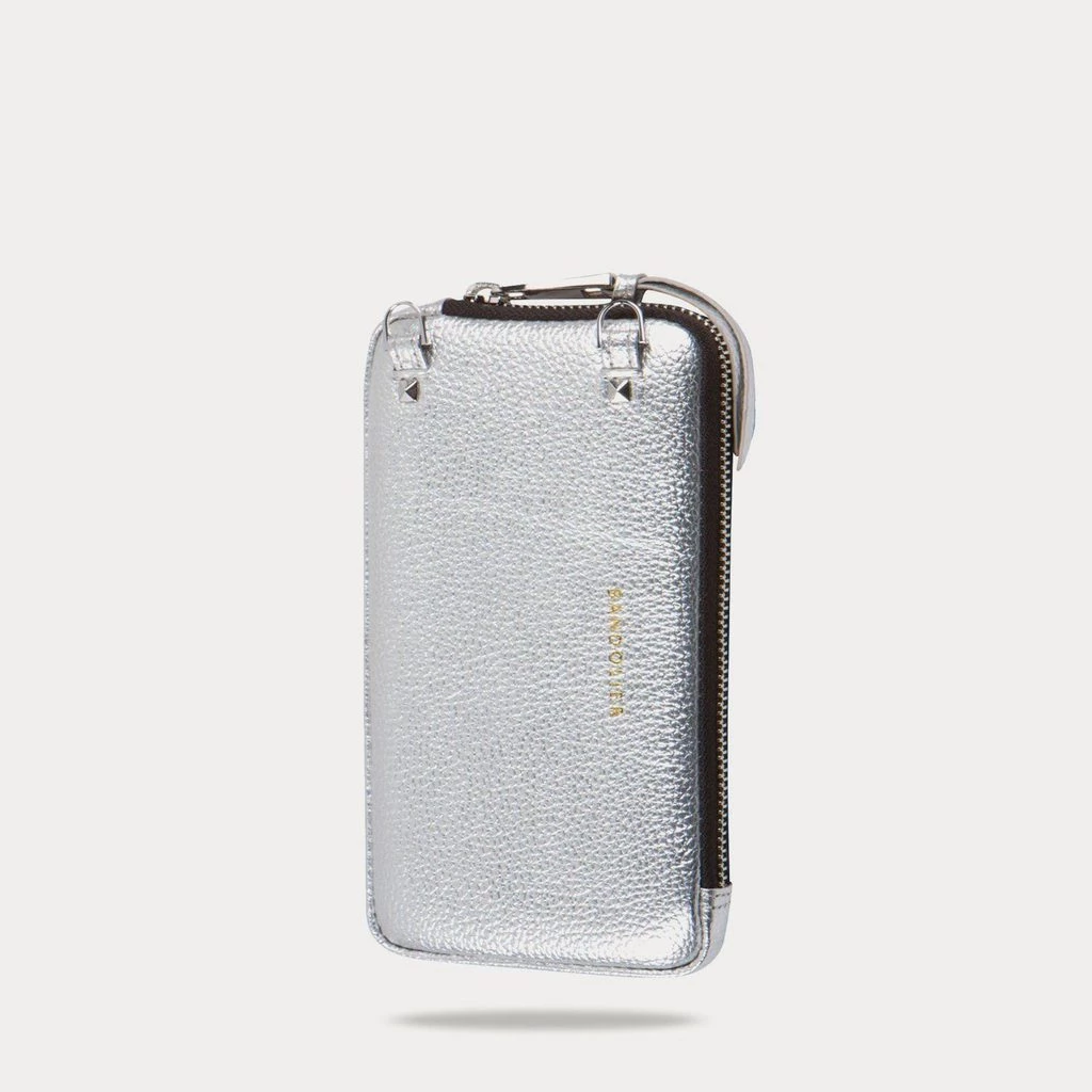 Bandolier Unisex Plain Leather Bridal Logo Tech Accessories For Women Greige/silver X One Size 15 Bandolier Unisex Plain Leather Bridal Logo Tech Accessories For Women Greige/silver X One Size - Image 15