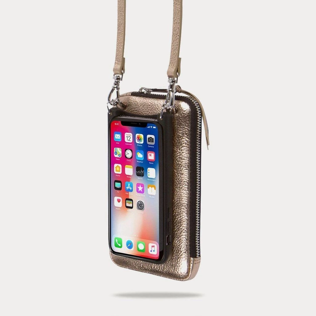 Bandolier Unisex Plain Leather Bridal Logo Tech Accessories For Women Greige/silver X One Size 19 Bandolier Unisex Plain Leather Bridal Logo Tech Accessories For Women Greige/silver X One Size - Image 19