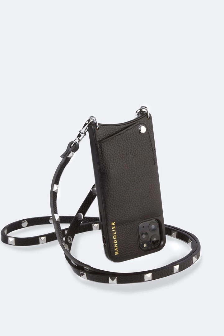 Bandolier 2020 Cruise Unisex Street Style Plain Leather IPhone 8 IPhone 8 Plus For Women Black/silver X Iphone13pro 3 Bandolier 2020 Cruise Unisex Street Style Plain Leather IPhone 8 IPhone 8 Plus For Women Black/silver X Iphone13pro - Image 3