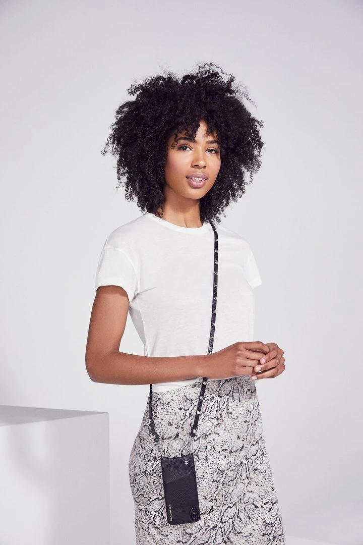 Bandolier 2020 Cruise Unisex Street Style Plain Leather IPhone 8 IPhone 8 Plus For Women Black/silver X Iphone13pro 4 Bandolier 2020 Cruise Unisex Street Style Plain Leather IPhone 8 IPhone 8 Plus For Women Black/silver X Iphone13pro - Image 4