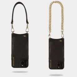 Bandolier Unisex Blended Fabrics Studded Street Style Chain Plain For Women Black/silver X Iphone 13 Pro Max -Bandolier Online Shop org 8401