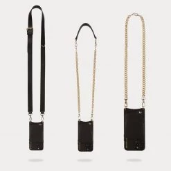 Bandolier Unisex Blended Fabrics Studded Street Style Chain Plain For Women Black/silver X Iphone 13 Pro Max -Bandolier Online Shop org 8402