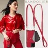 Bandolier 2020 Cruise Unisex Street Style Plain Leather IPhone 8 IPhone 8 Plus For Women Red/gold X Iphonexs/x