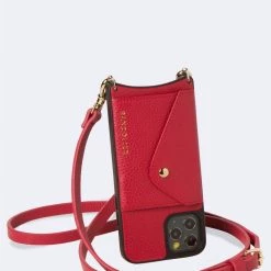 Bandolier 2020 Cruise Unisex Street Style Plain Leather IPhone 8 IPhone 8 Plus For Women Red/gold X Iphonexs/x -Bandolier Online Shop org 8433