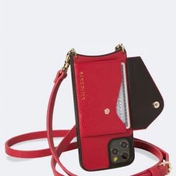 Bandolier 2020 Cruise Unisex Street Style Plain Leather IPhone 8 IPhone 8 Plus For Women Red/gold X Iphonexs/x -Bandolier Online Shop org 8434