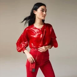 Bandolier 2020 Cruise Unisex Street Style Plain Leather IPhone 8 IPhone 8 Plus For Women Red/gold X Iphonexs/x -Bandolier Online Shop org 8436