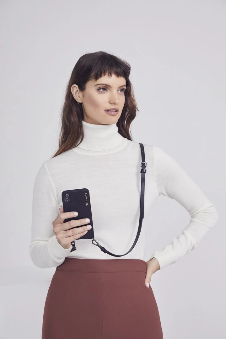 Bandolier 2020 Cruise Unisex Street Style Plain Leather IPhone 8 IPhone 8 Plus For Women Black/pewter(vegan) X Iphonexs/x 5 Bandolier 2020 Cruise Unisex Street Style Plain Leather IPhone 8 IPhone 8 Plus For Women Black/pewter(vegan) X Iphonexs/x - Image 5