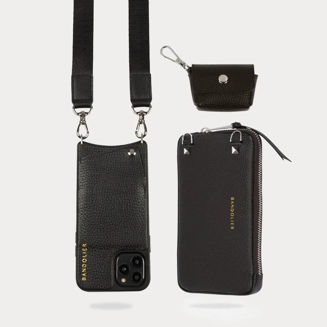 Bandolier Unisex Studded Street Style Plain Leather Co-ord IPhone 13 For Women Yellow/airpod Regular X Iphone 12/12 Pro 2 Bandolier Unisex Studded Street Style Plain Leather Co-ord IPhone 13 For Women Yellow/airpod Regular X Iphone 12/12 Pro - Image 2