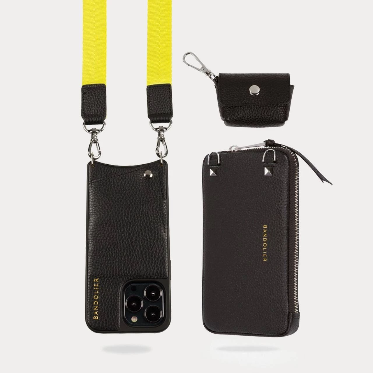 Bandolier Unisex Studded Street Style Plain Leather Co-ord IPhone 13 For Women Yellow/airpod Regular X Iphone 12/12 Pro 8 Bandolier Unisex Studded Street Style Plain Leather Co-ord IPhone 13 For Women Yellow/airpod Regular X Iphone 12/12 Pro - Image 8