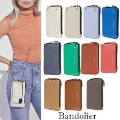 Bandolier Plain Leather Logo Smart Phone Cases For Women Creme/gold X One Size