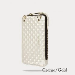 Bandolier Plain Leather Logo Smart Phone Cases For Women Creme/gold X One Size -Bandolier Online Shop org 8587