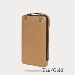 Bandolier Plain Leather Logo Smart Phone Cases For Women Creme/gold X One Size -Bandolier Online Shop org 8595