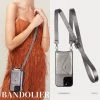 Bandolier Unisex Plain Leather Logo IPhone 13 IPhone 13 Mini For Women Metallic Pewter/silver X Iphone 13 Mini