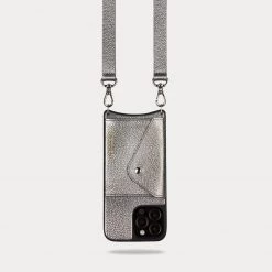 Bandolier Unisex Plain Leather Logo IPhone 13 IPhone 13 Mini For Women Metallic Pewter/silver X Iphone 13 Mini -Bandolier Online Shop org 8607