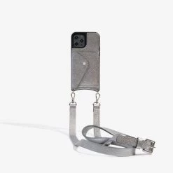 Bandolier Unisex Plain Leather Logo IPhone 13 IPhone 13 Mini For Women Metallic Pewter/silver X Iphone 13 Mini -Bandolier Online Shop org 8608