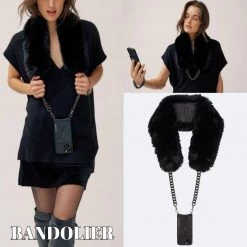 Bandolier 2020-21FW Chain Plain IPhone 8 Plus IPhone X IPhone XS IPhone XS Max For Women Black/pewter X Iphone 11 Pro Max