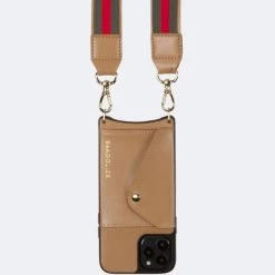Bandolier 2020-21FW Unisex Street Style Plain Leather IPhone 8 IPhone 8 Plus For Women Tan/gold X Iphone13mini -Bandolier Online Shop org 8702