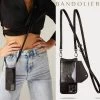 Bandolier 2021 SS Unisex Street Style Plain Leather IPhone 8 IPhone 8 Plus For Women Black/pewter X Iphone11promax