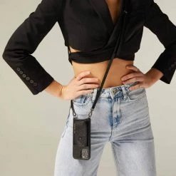 Bandolier 2021 SS Unisex Street Style Plain Leather IPhone 8 IPhone 8 Plus For Women Black/pewter X Iphone11promax -Bandolier Online Shop org 8732