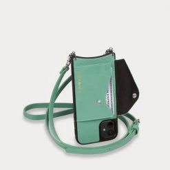Bandolier 2021 SS Unisex Street Style Plain Leather IPhone 8 IPhone 8 Plus For Women Light Jade/silver X Iphone11pro -Bandolier Online Shop org 8739