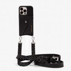 Bandolier Dots Plain Leather Co-ord IPhone X IPhone XS IPhone XS Max For Women Black/silver X Iphone 13 Pro Max -Bandolier Online Shop org 8782