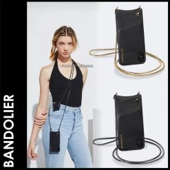 Bandolier 2019 SS Plain Leather IPhone 8 IPhone 8 Plus IPhone X IPhone XS For Women Black / Gold X Iphone Xr