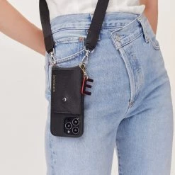 Bandolier Plain Leather Logo Tech Accessories For Women Red/gold X One Size -Bandolier Online Shop org 8911